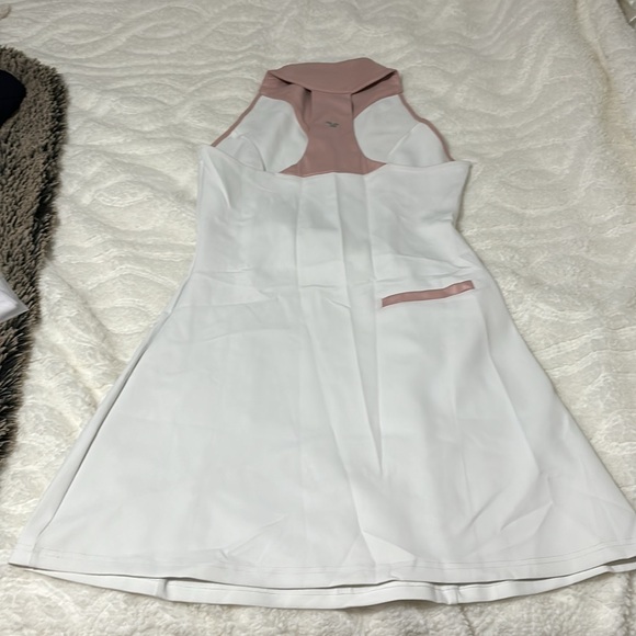 Calliope White and Pink Athletic Dress with Shorts - Picture 3 of 4